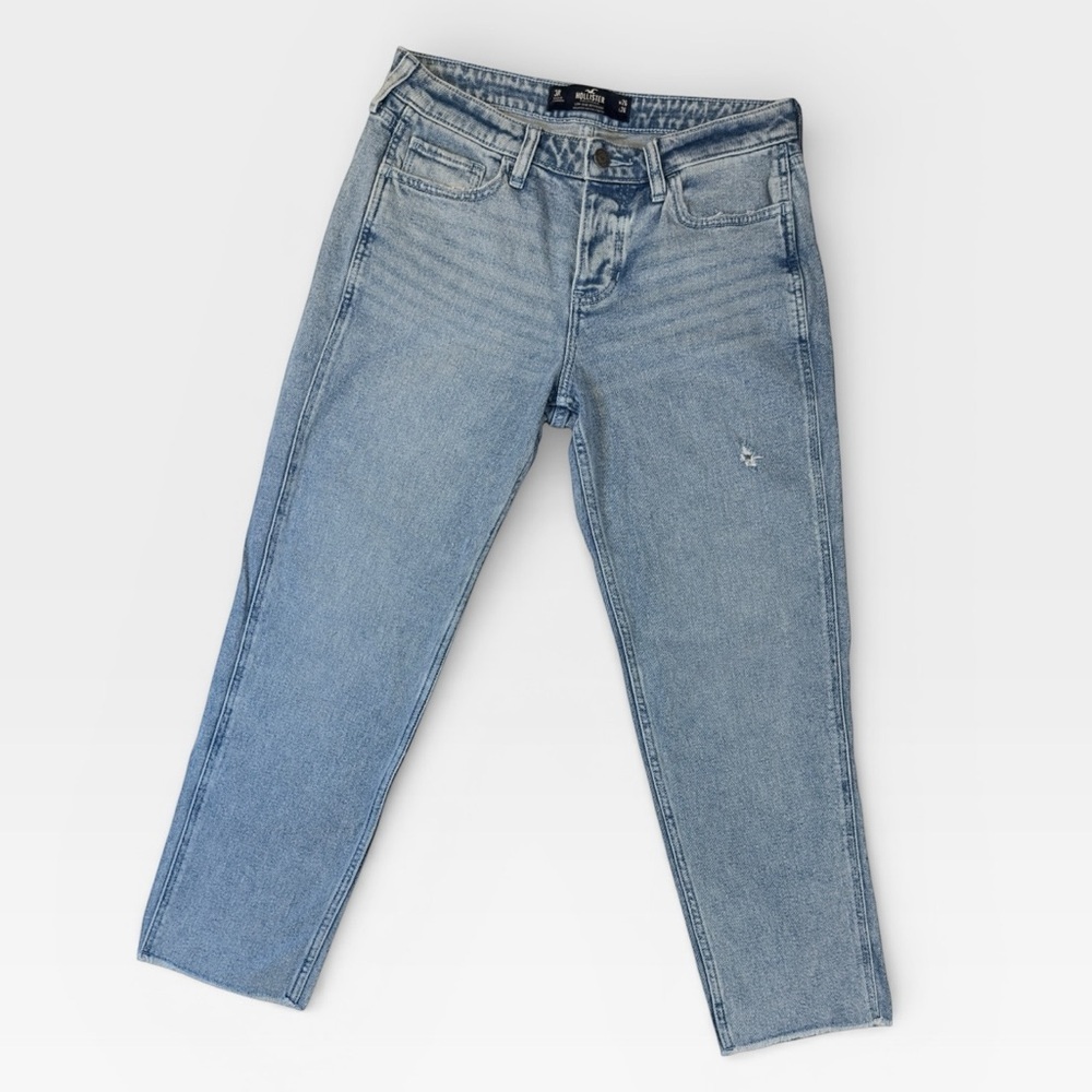 Hollister Women’s Low Rise Boyfriend Vintage Stretch Light Blue Jeans 3R 26W 26L
